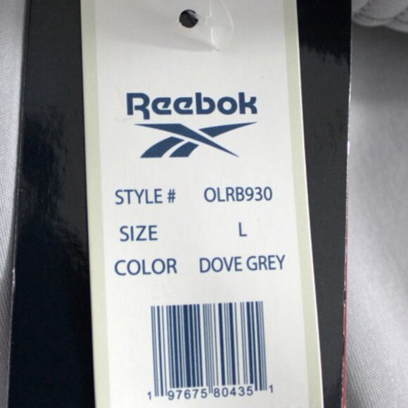 Reebok Men’s Large Full Zip Hooded Performance Jacket Dove Grey NWT $120 - Picture 7 of 7